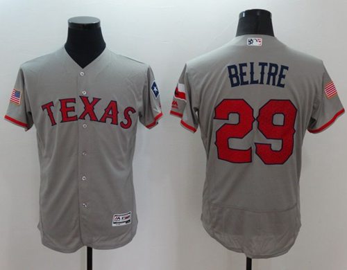 Rangers #29 Adrian Beltre Grey Fashion Stars & Stripes Flexbase Authentic Stitched MLB Jersey - Click Image to Close